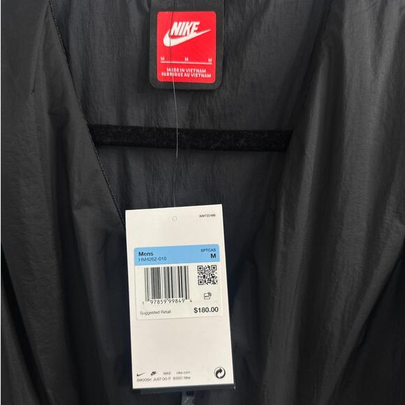 NWT Nike Tech Woven Loose Fit Lightweight Black Vest Mens Size Med (HM4262-010) - Picture 7 of 11